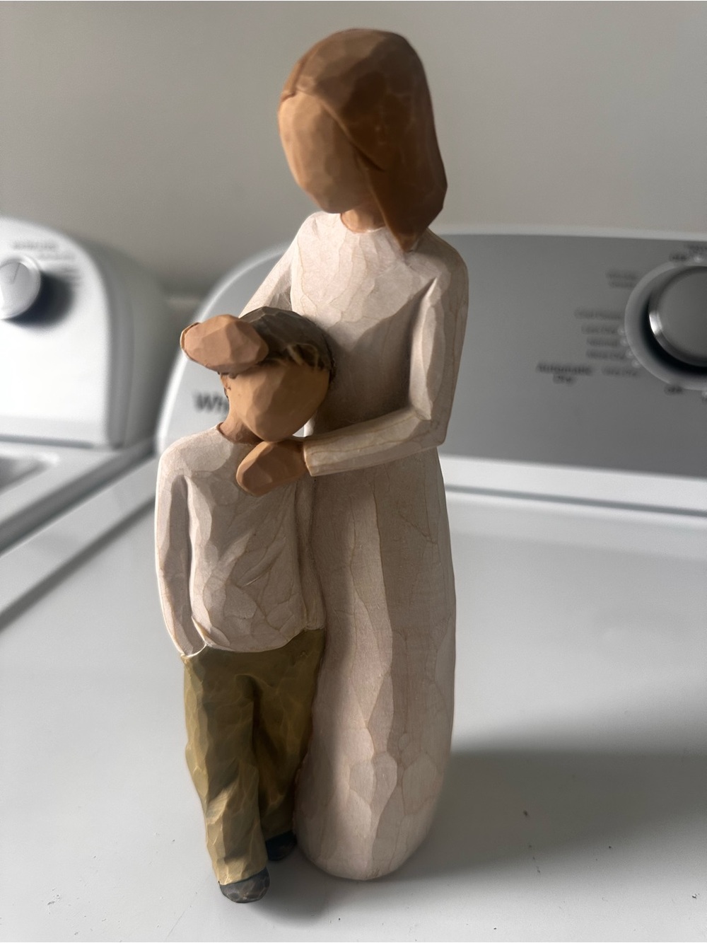 Willow Tree Mother and Son Figurine - Cream, Brown, Olive